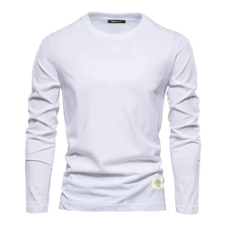 Men’s Long Sleeve Cotton Tee | Everyday Base Layer for Casual Outfits