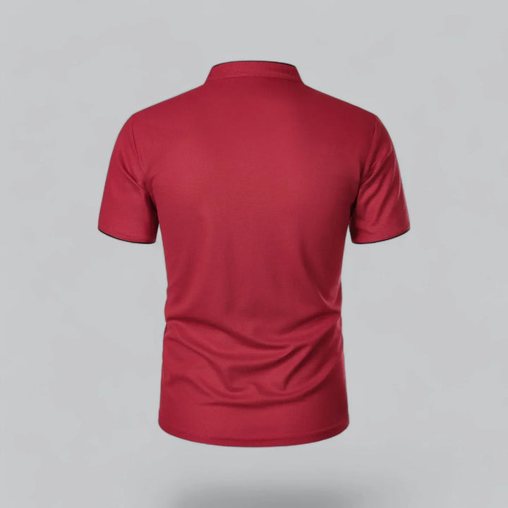 Short-Sleeve Henley Polo | Slim Fit Stretch Cotton | Casual Summer Essential