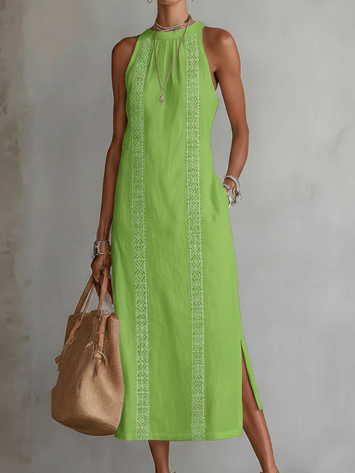 Pascale | Halter Neck Lace Dress