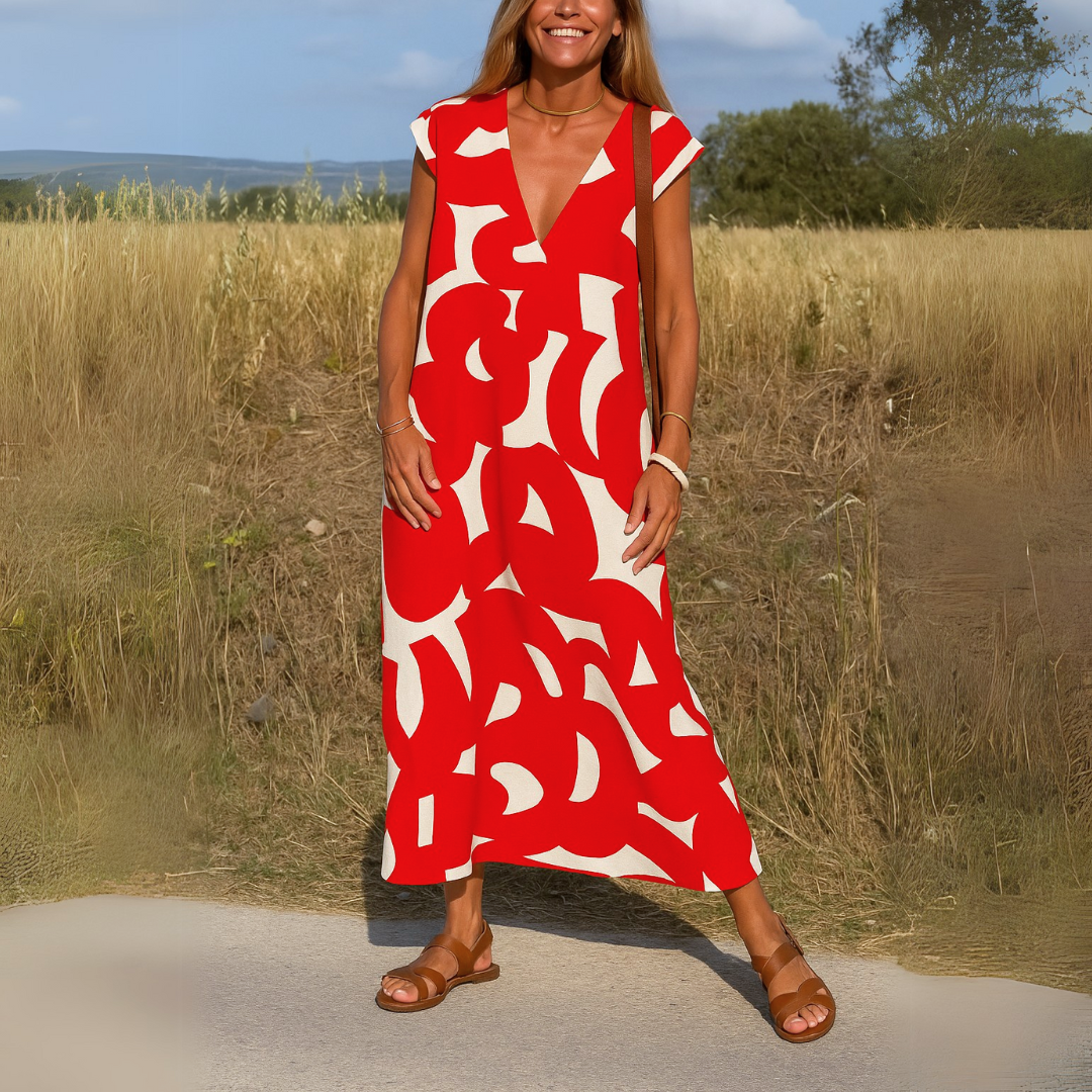 Catriona | V-Neck Maxi Dress