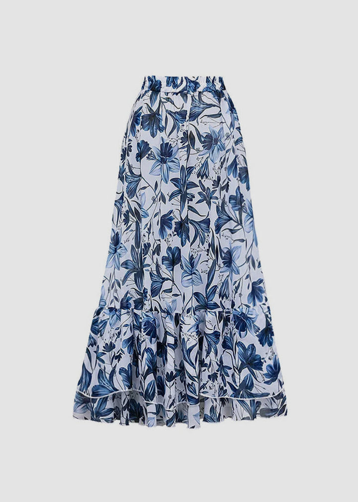 Marina | Floral Two-Piece Swimsuit & Cover-Up Skirt