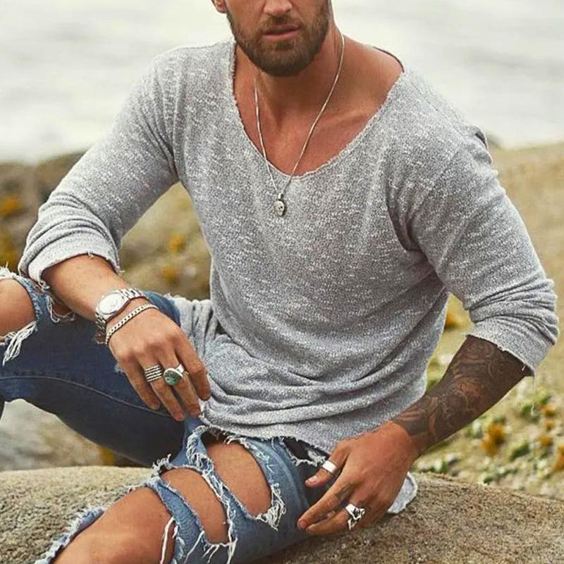 Men’s Lightweight Knit Shirt | Long Sleeve | Casual Layering Top