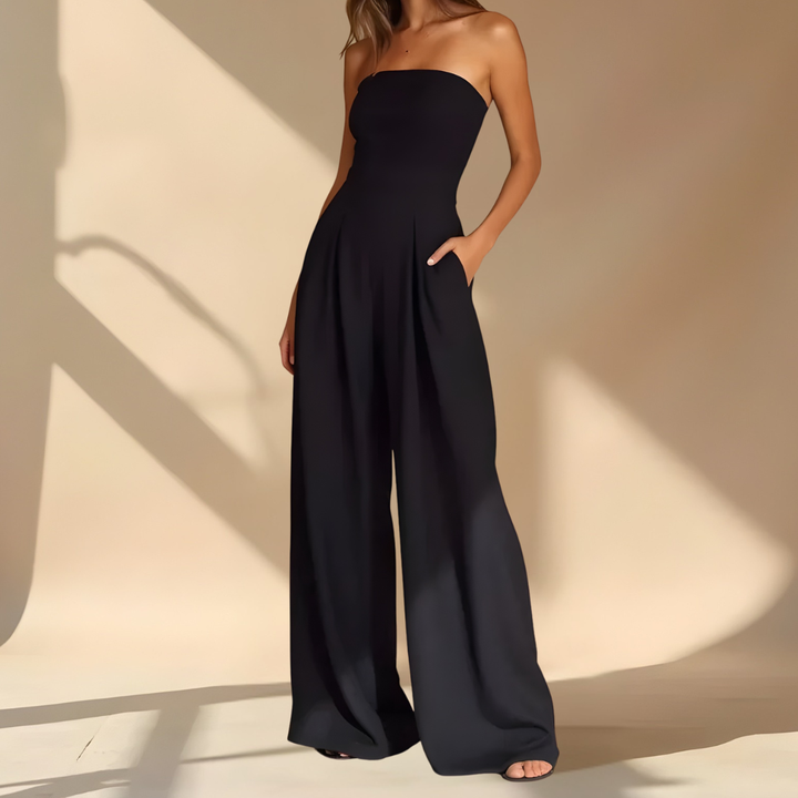 Amber | Elegant Strapless Jumpsuit