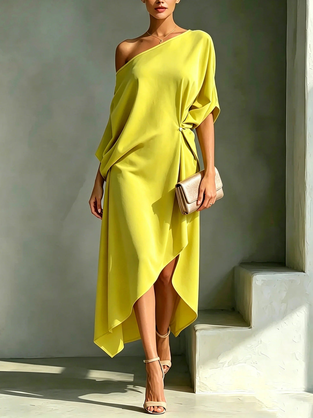 Octavia | The One-Shoulder Midi Dress