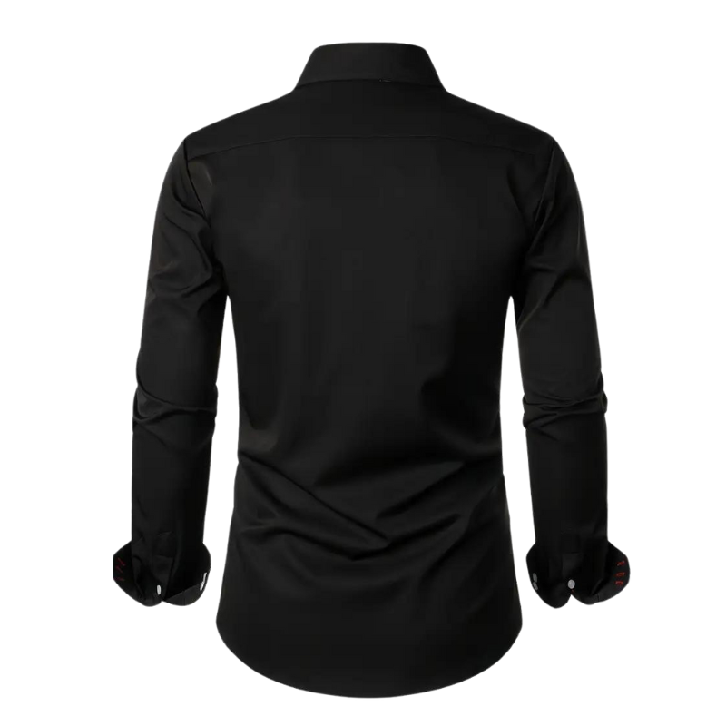 Men’s Dress Shirt | Slim Fit Button-Down | Contrast Paisley Trim
