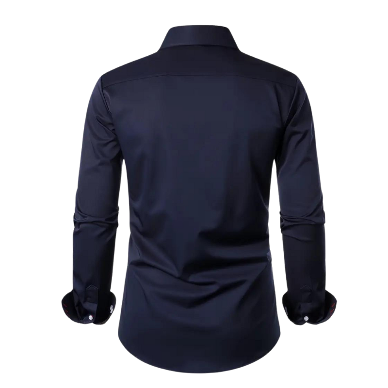 Men’s Dress Shirt | Slim Fit Button-Down | Contrast Paisley Trim