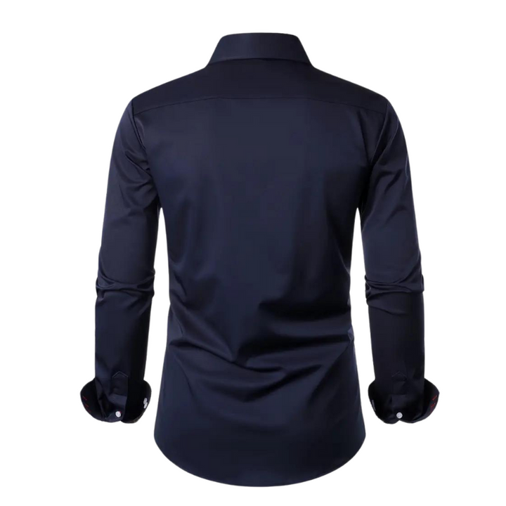 Men’s Dress Shirt | Slim Fit Button-Down | Contrast Paisley Trim