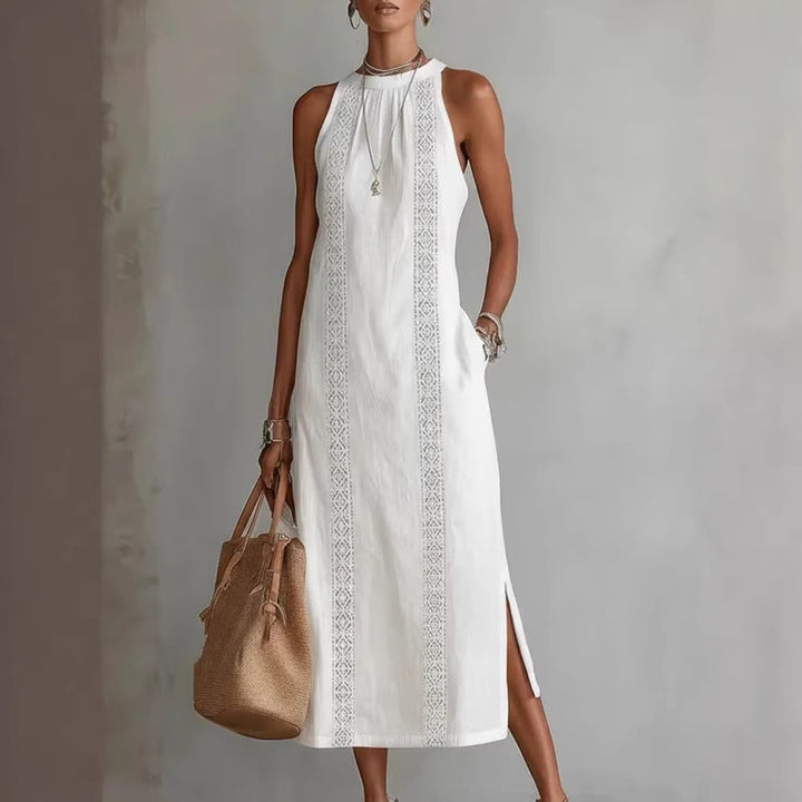 Pascale | Halter Neck Lace Dress
