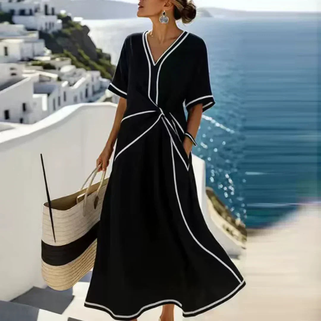 Estelle | Elegant Striped Maxi Dress
