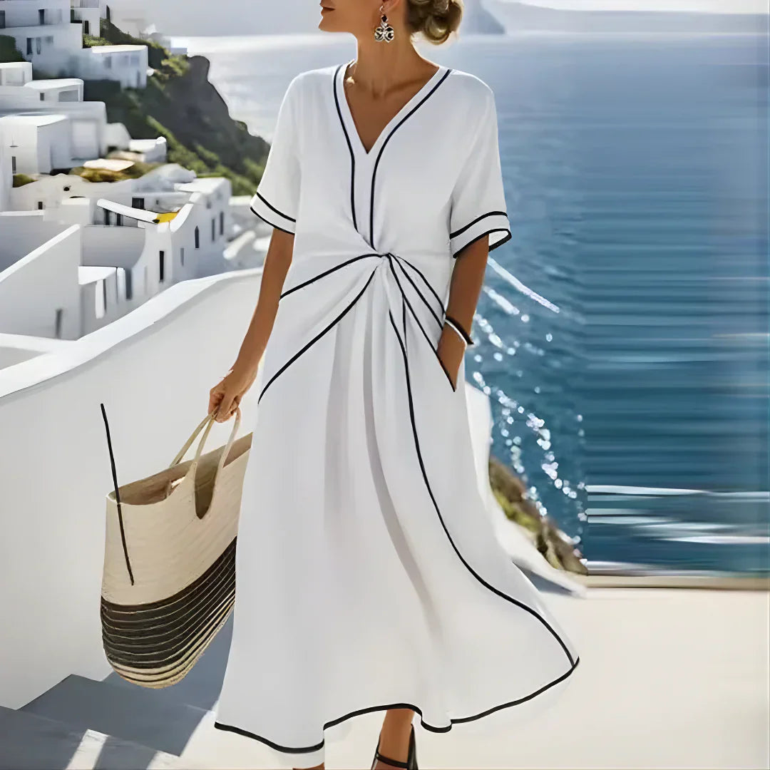 Estelle | Elegant Striped Maxi Dress