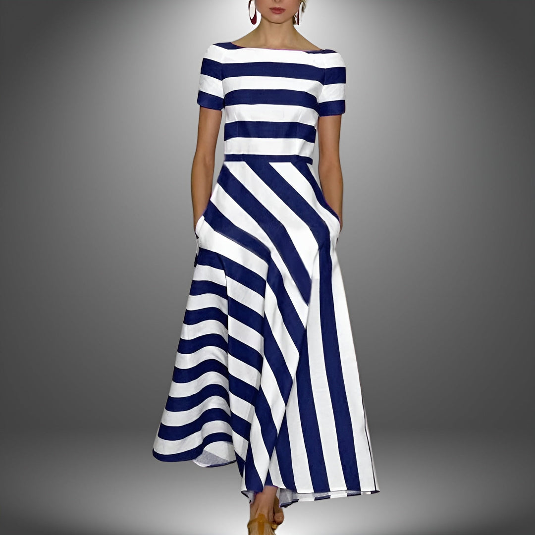 Bella | Classic Striped Maxi Dress