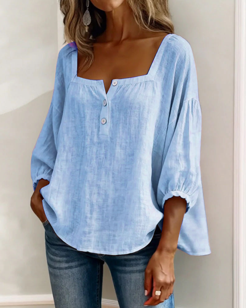Genevieve | The Lantern Sleeve Blouse