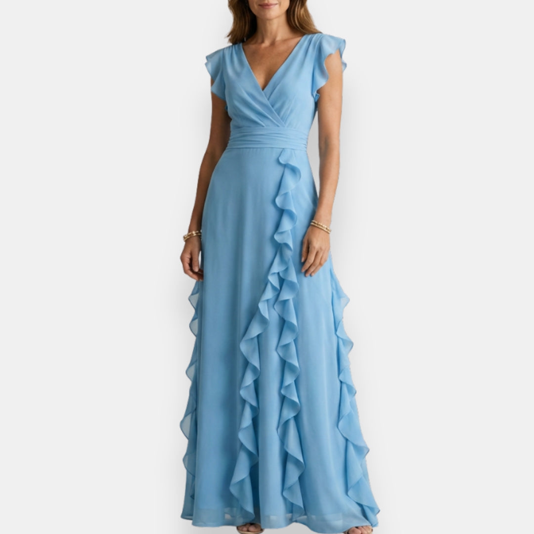 Agnès | Ruffle-Cascade Maxi Dress
