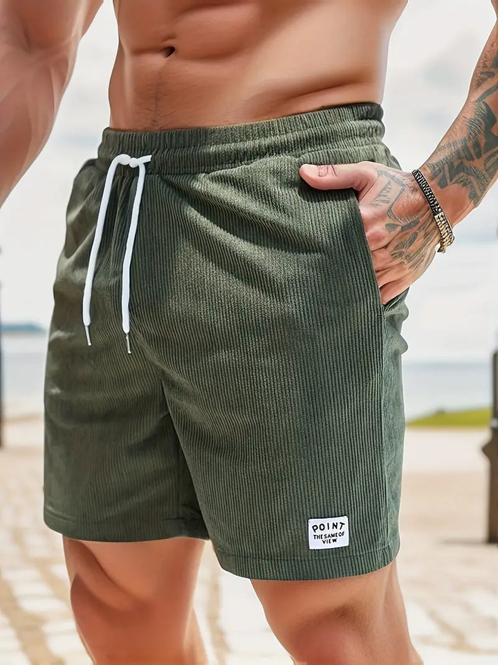 Men's Corduroy Drawstring Shorts | Relaxed Fit | Beach & Lounge Ready