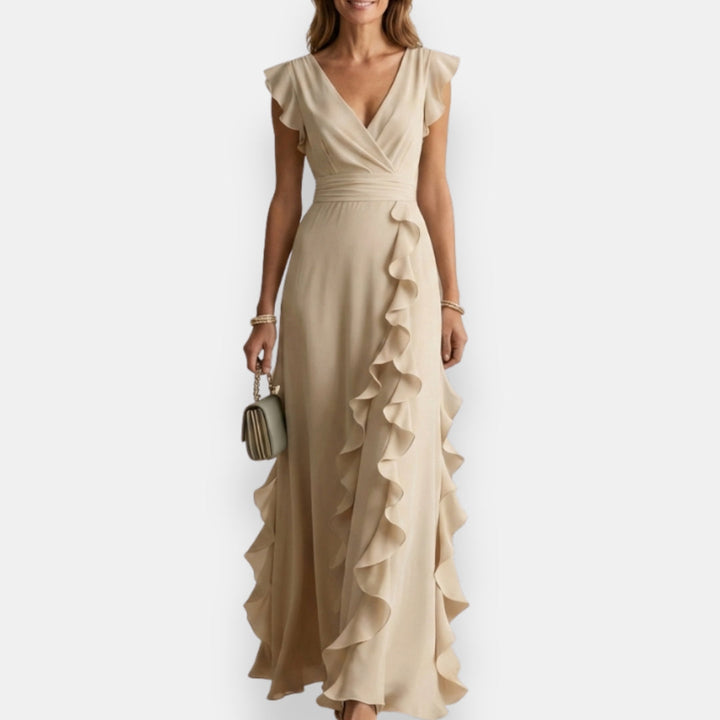 Agnès | Ruffle-Cascade Maxi Dress