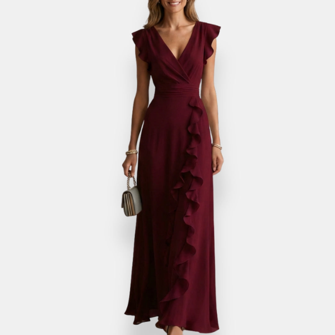 Agnès | Ruffle-Cascade Maxi Dress