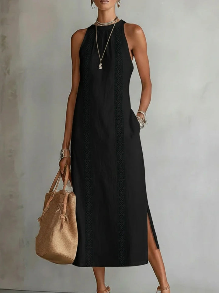Pascale | Halter Neck Lace Dress