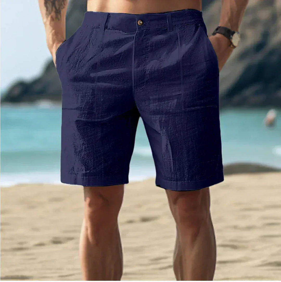 Men's White Linen Blend Shorts | Lightweight Summer Casual Shorts | Warm Weather Essential Canada