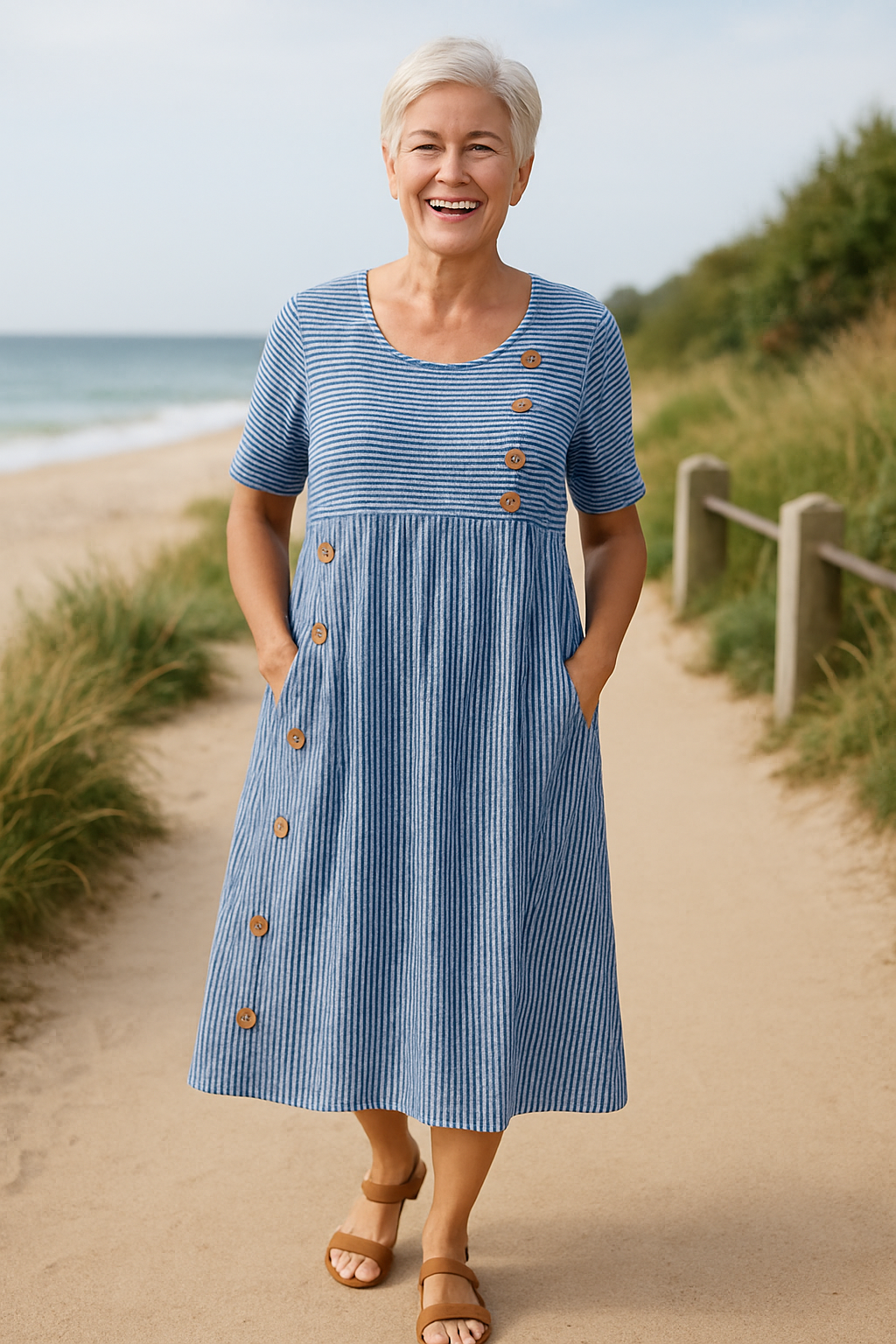 Penelope | The Classic Stripe Midi