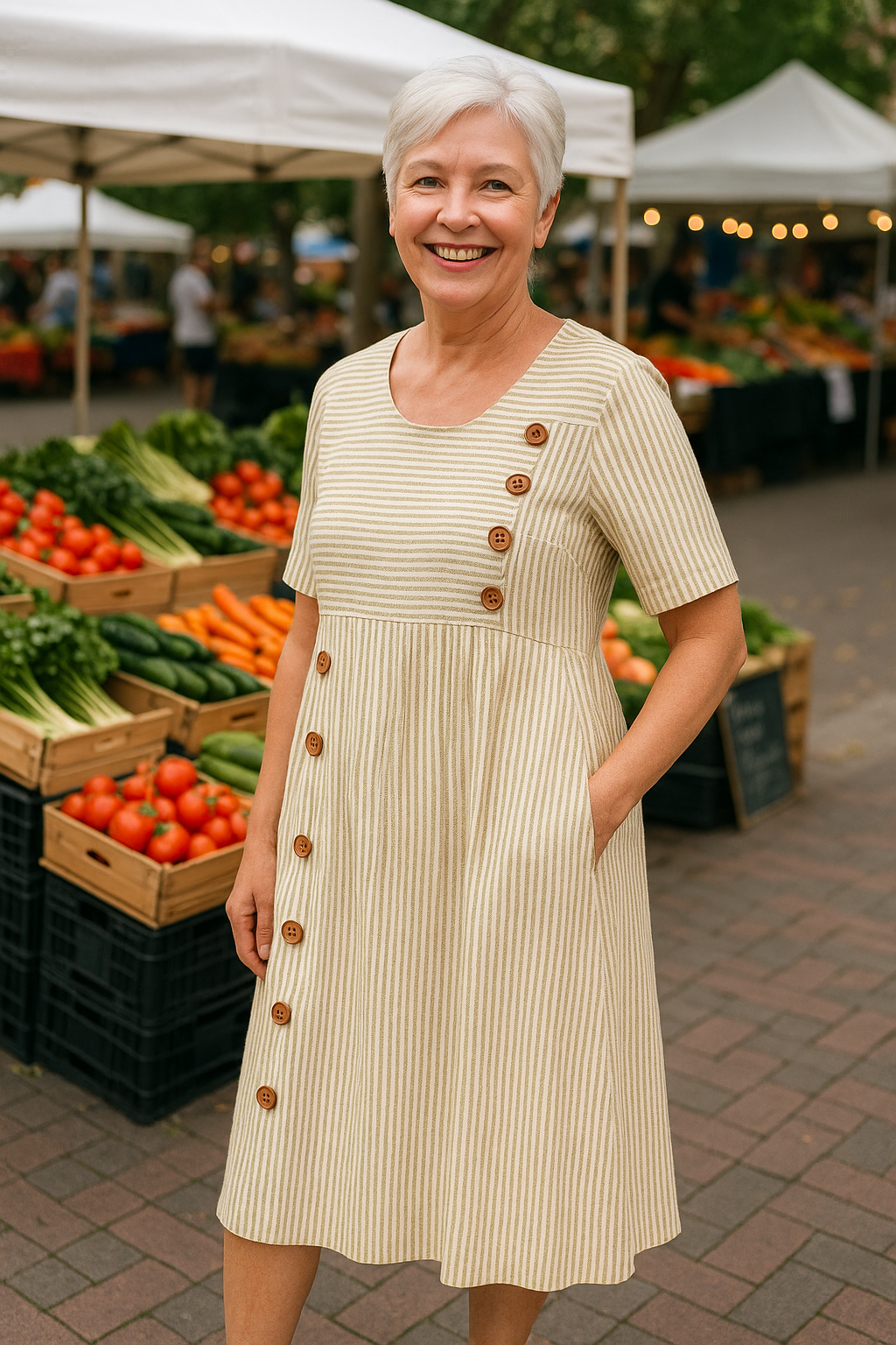 Penelope | The Classic Stripe Midi