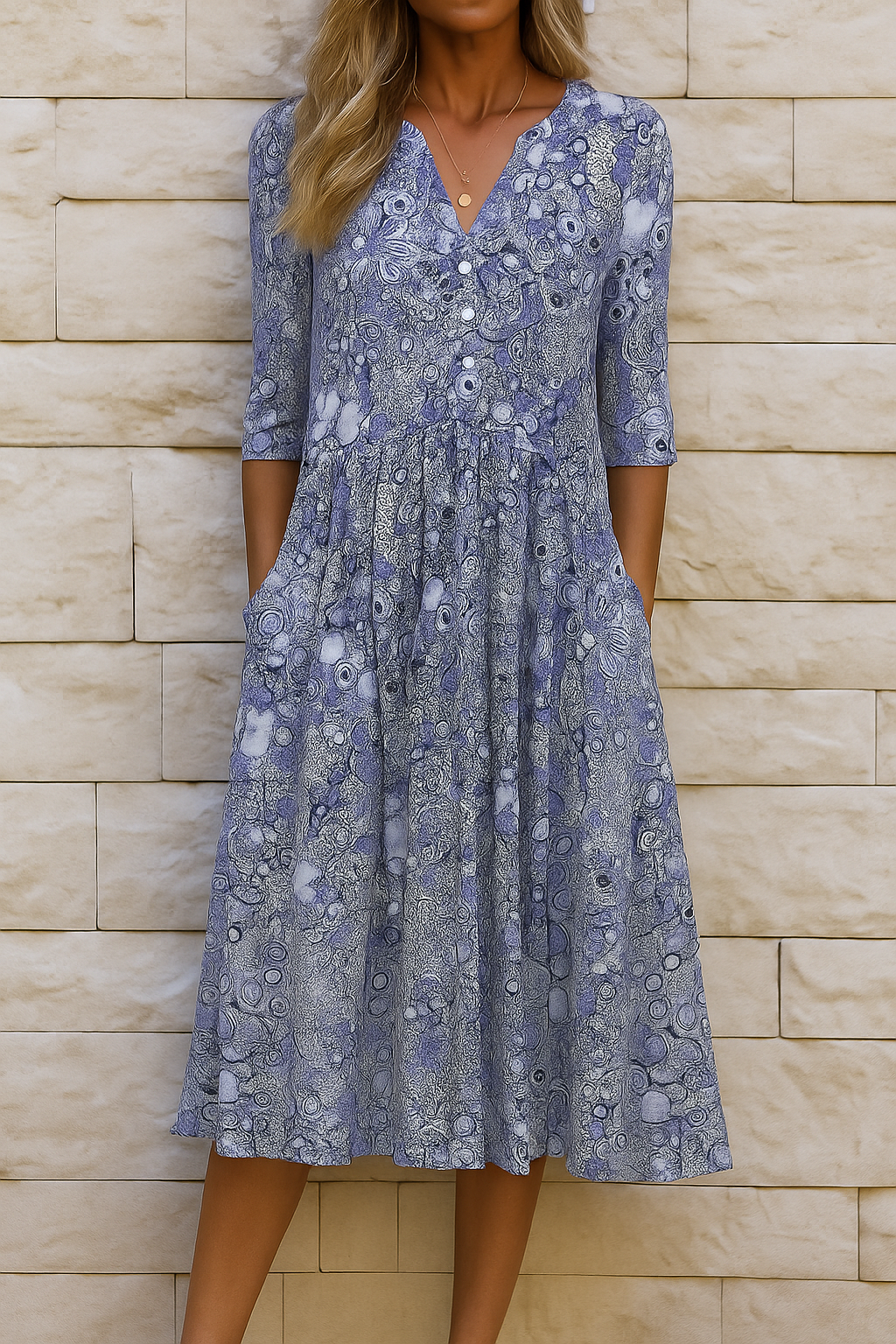 Solène | Floral Midi Dress