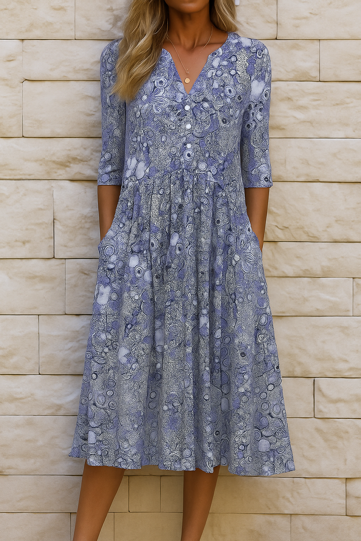 Solène | Floral Midi Dress