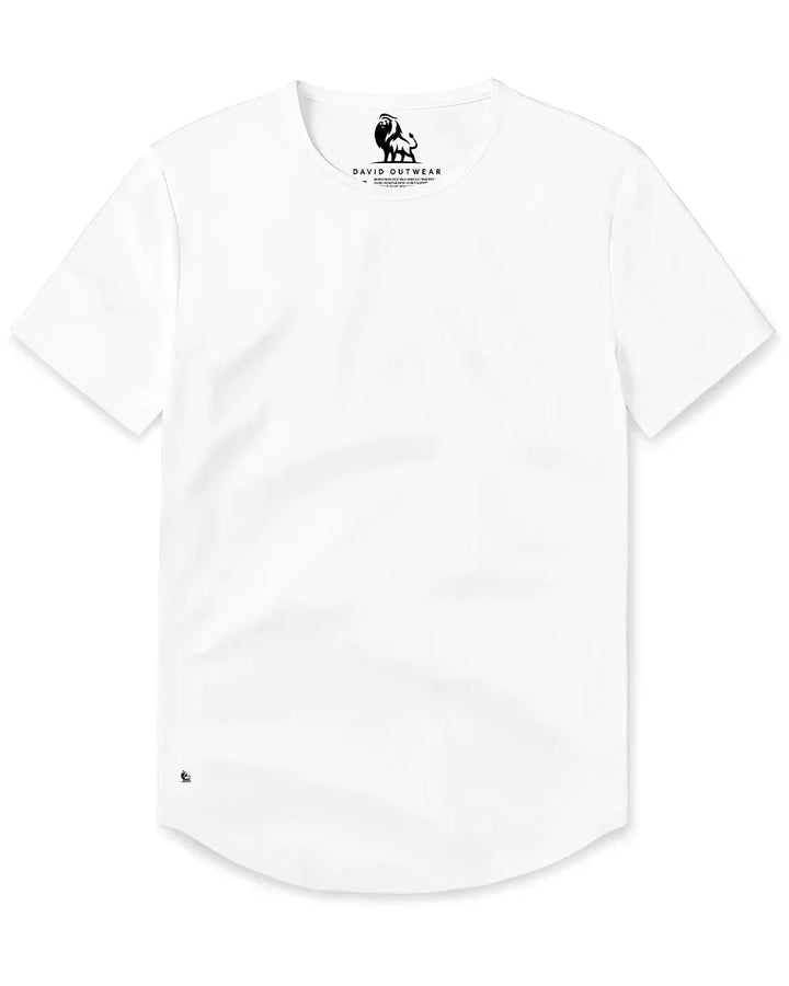 Men’s Premium Curved Hem T-Shirt | Soft Cotton Stretch | Tailored Fit Tee