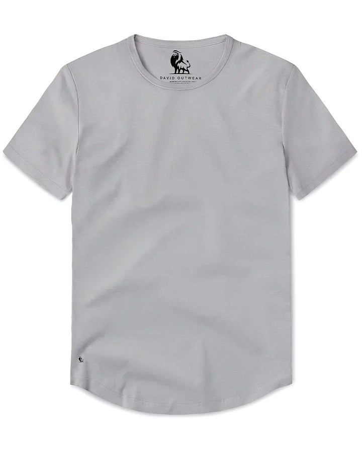 Men’s Premium Curved Hem T-Shirt | Soft Cotton Stretch | Tailored Fit Tee