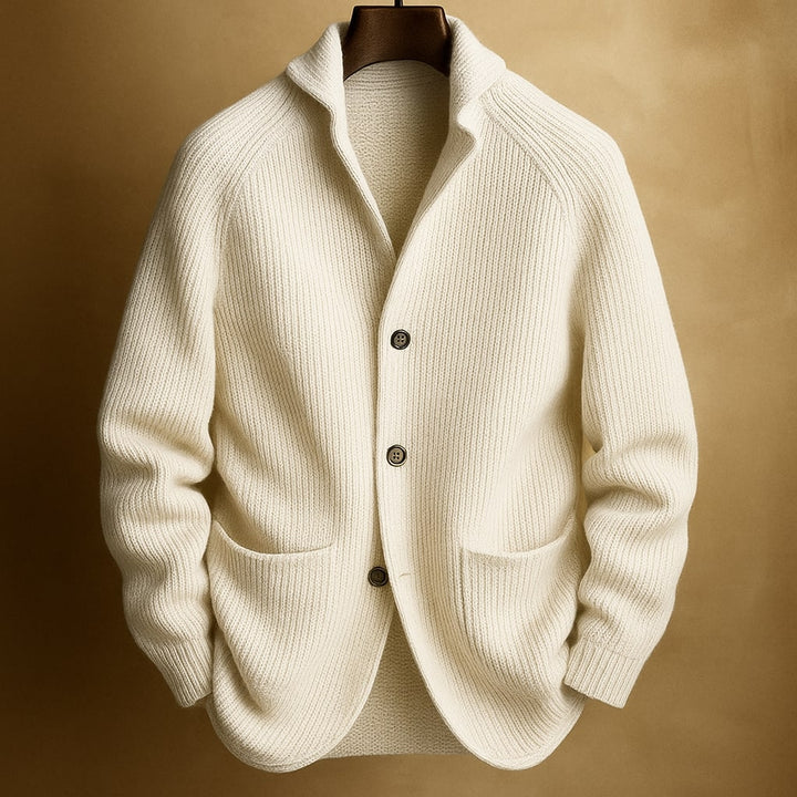 Malcolm | Ribbed Shawl-Collar Cardigan