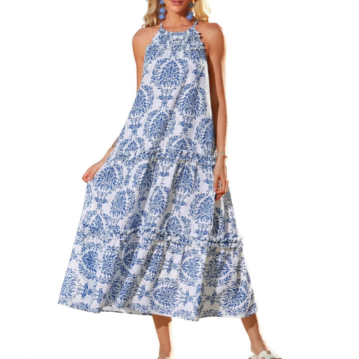 Lucinde | Tiered Halter Maxi Dress