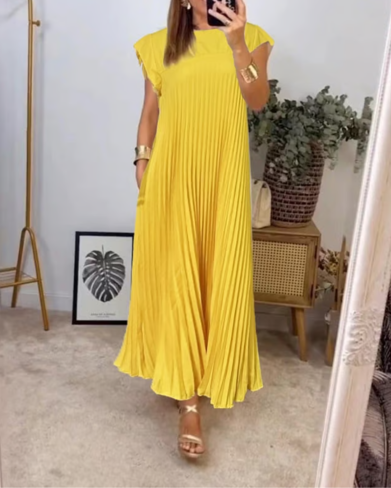 Suzette | Pleated Maxi Dress