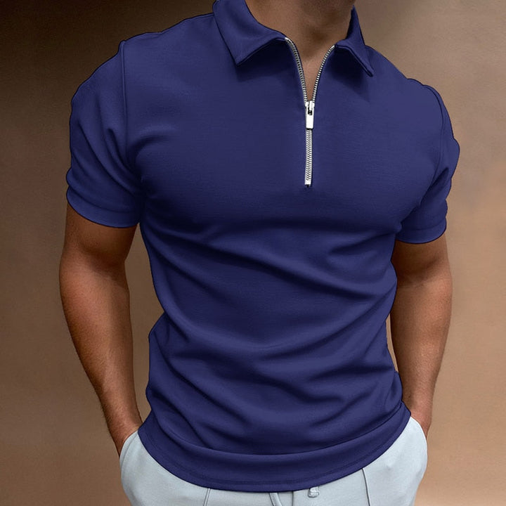 Men’s Quarter-Zip Polo Shirt | Stretch Cotton | Smart Athletic Fit