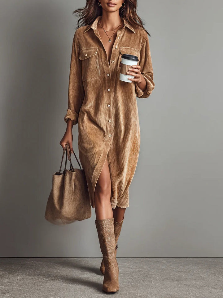 Celeste | Relaxed Corduroy Midi Dress