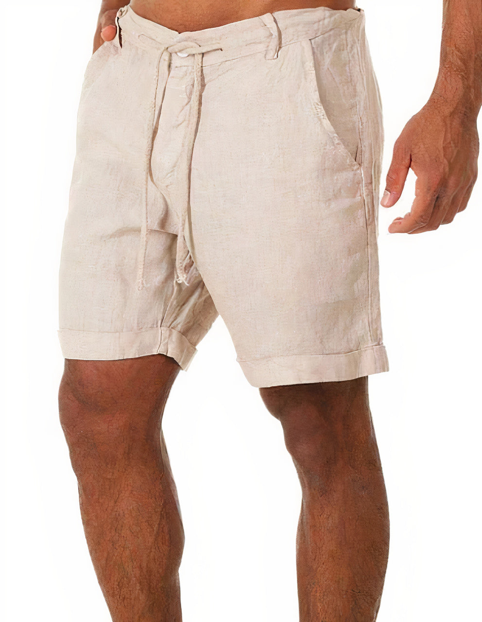 Men's Linen Blend Drawstring Shorts | Breathable Summer Essential | Casual Relaxed Fit