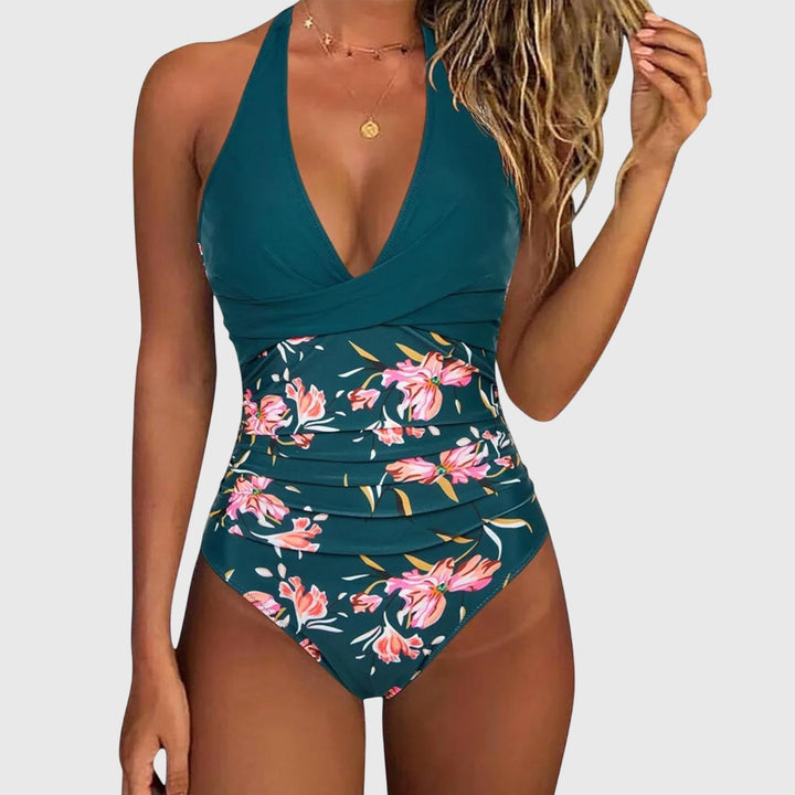 Florence | V-Neck Floral One-Piece Swimsuit
