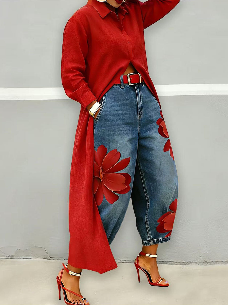Bernadine | Floral Wide-Leg Pants