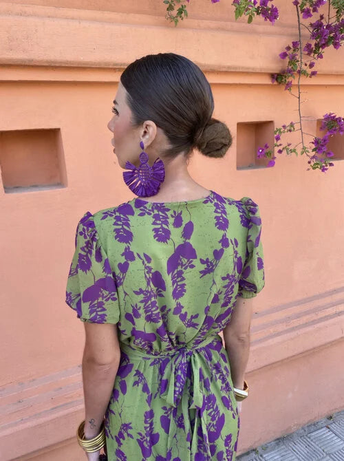 Claudette | Bold-Print Midi Dress