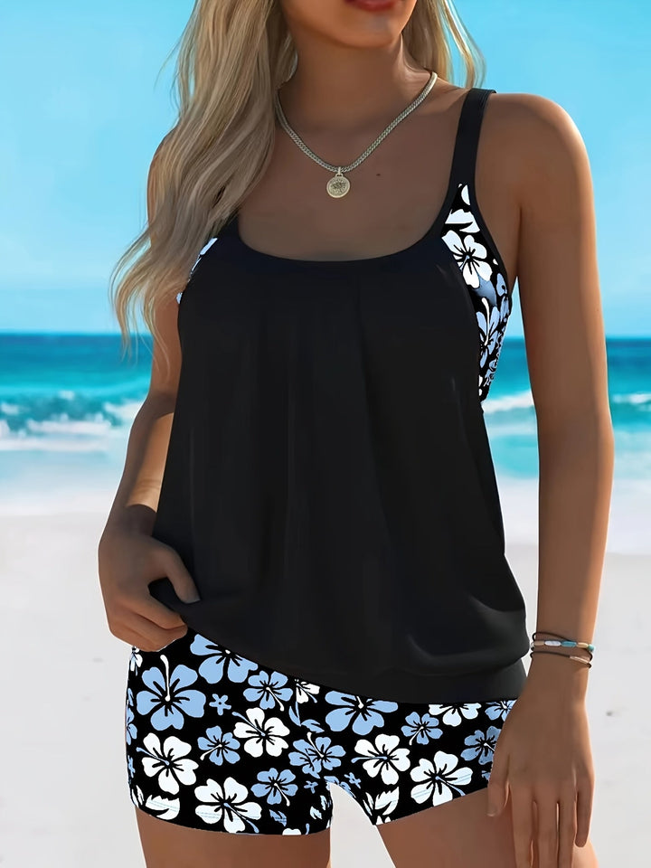 Gloria | Floral Tankini Set