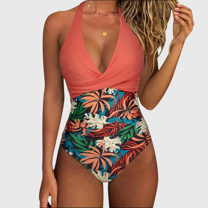 Florence | V-Neck Floral One-Piece Swimsuit