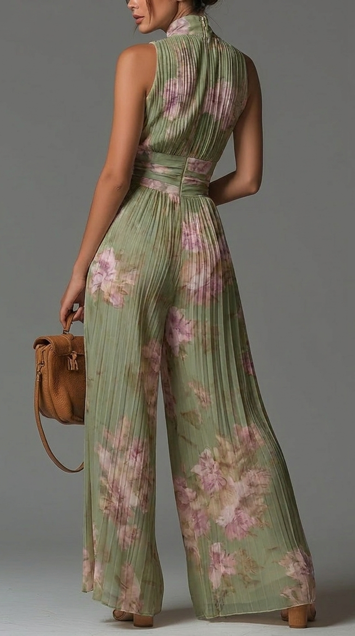 Seraphina | The Pleated Floral Jumpsuit